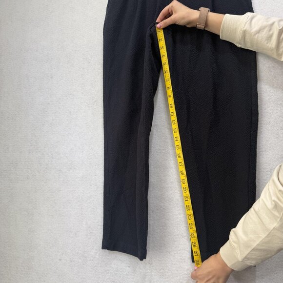 Zara Pants Mens Medium Navy Blue Textured Pleated Front Trousers Classic Fit - Picture 9 of 16